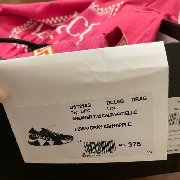 Versace shirt and shoes pink green black - Picture 2 of 2